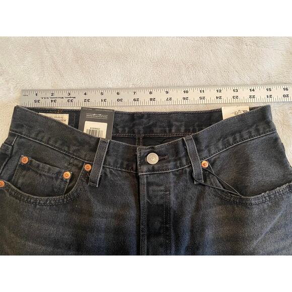 NWT LEVI'S JEANS 28 PREMIUM 90S 501 BLACK FADED BAGGY STRAIGHT FIT STITCH SCHOOL - Picture 14 of 16